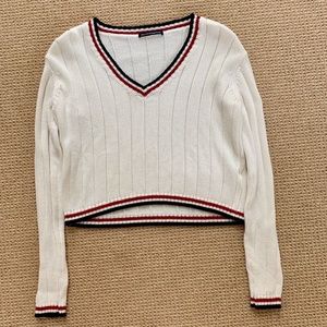 brandy melville red white and blue sweater